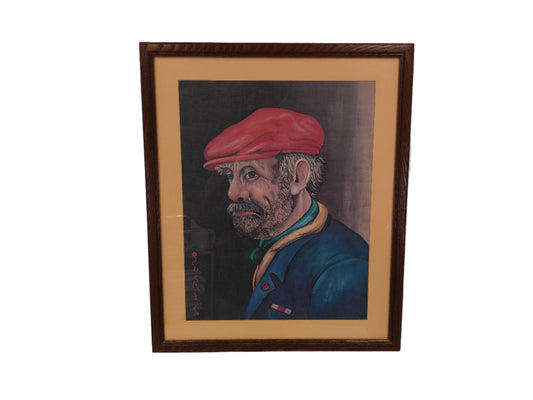 Art  Offset lithography print "The Veteran" Red Skelton Framed