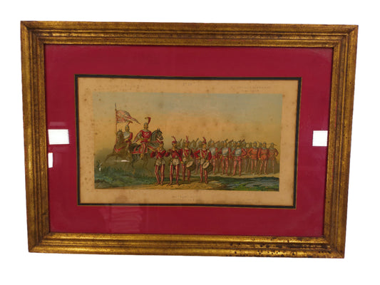 Art Contengent Von  Bicl War 1800's Print Framed