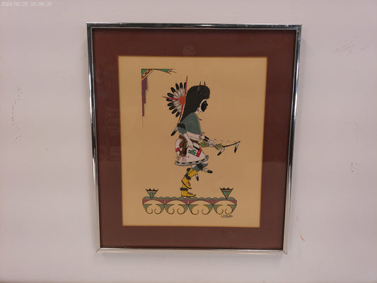 Art by J.D. Roybal American Indian Silk printing Print