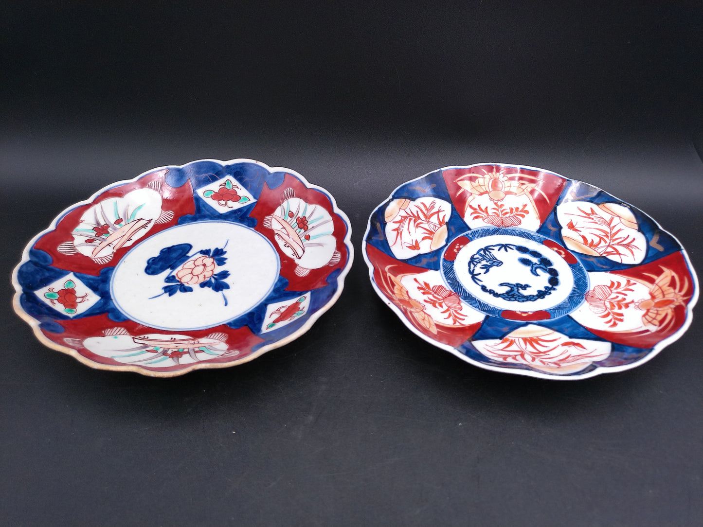 Japanese Imari Plate  Lot of 2 Plates  Hand Painted Porcelain Antique