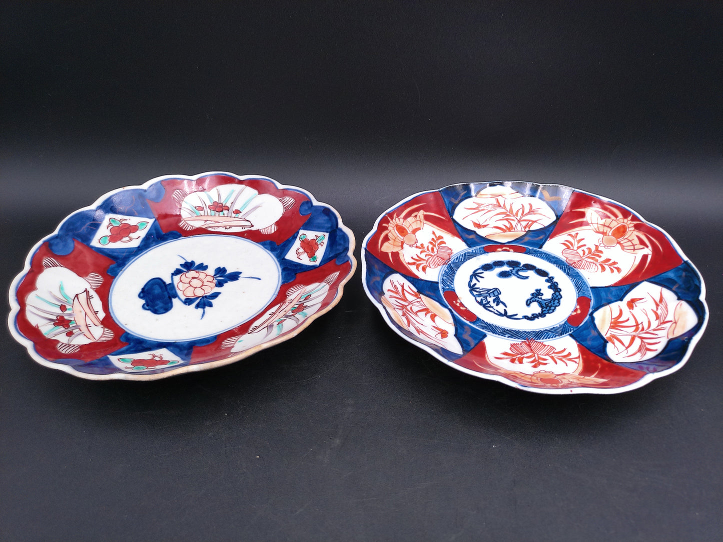 Japanese Imari Plate  Lot of 2 Plates  Hand Painted Porcelain Antique