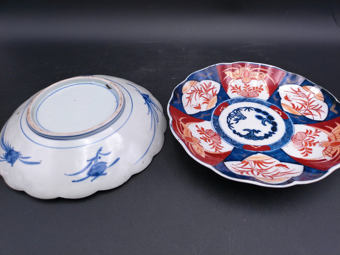 Japanese Imari Plate  Lot of 2 Plates  Hand Painted Porcelain Antique