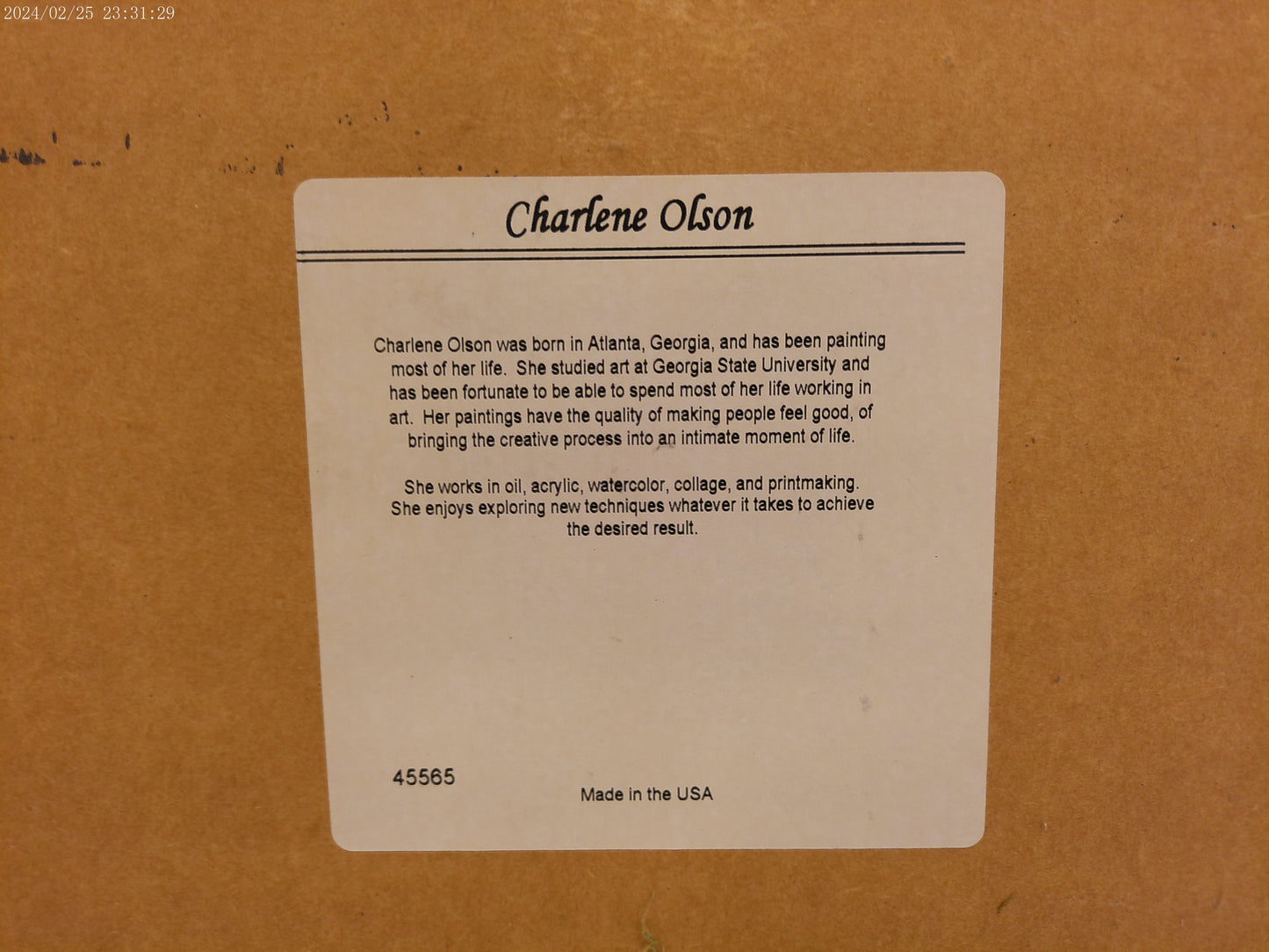 Art Charlene Olson  Asian Warmth II print