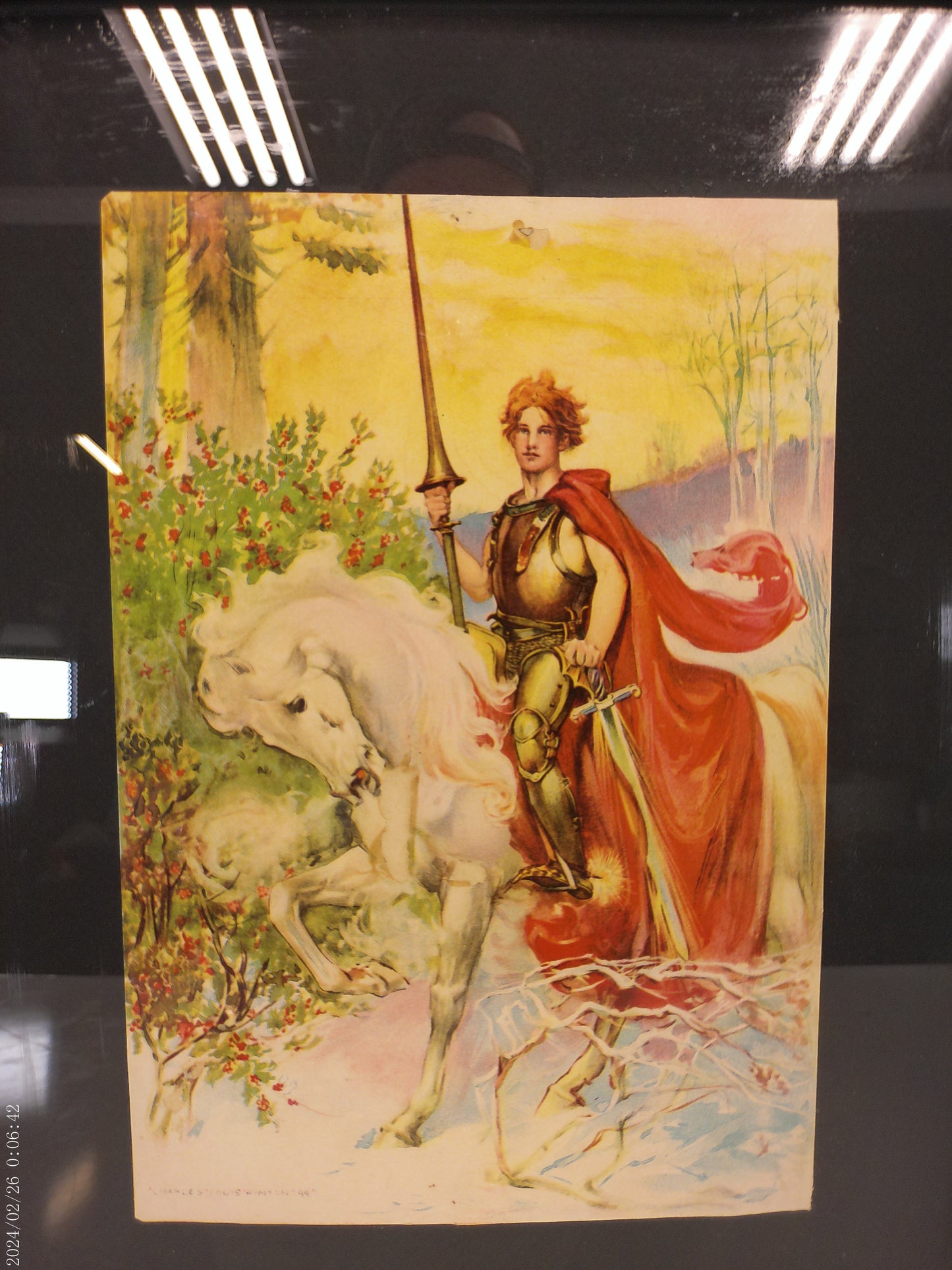 Art Print of Prince knight on Horse with Lance