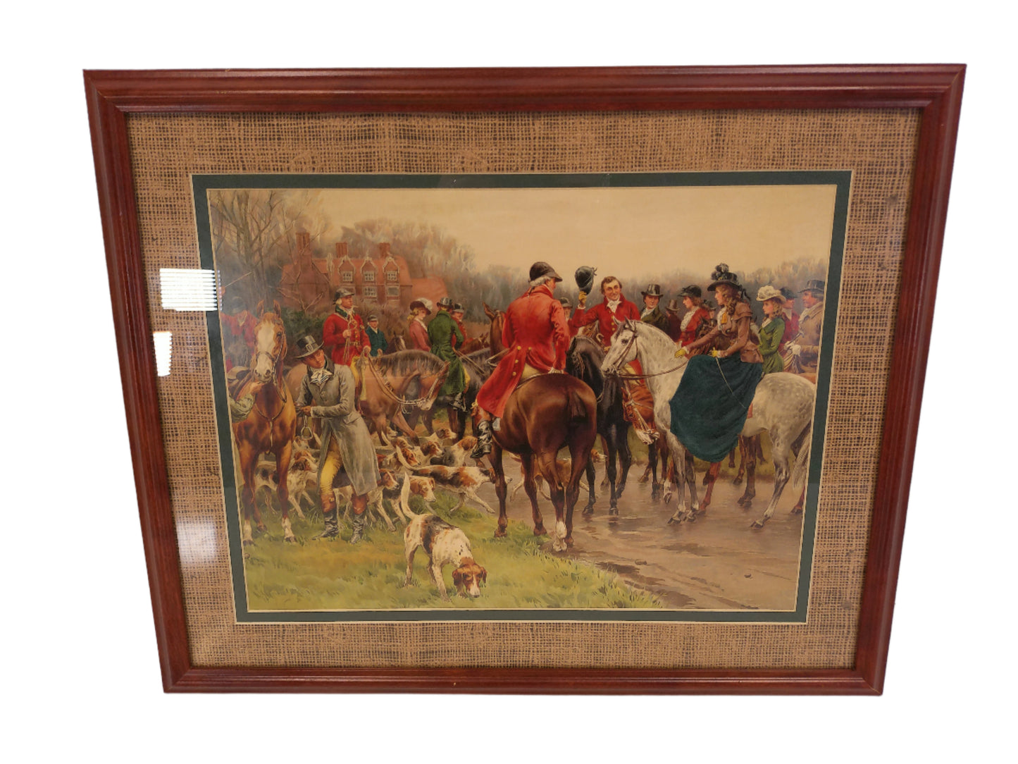 Art Vintage A Winter's Morning, Fox Hunt  from the Pears Annual, 1908 - Fine Art Print