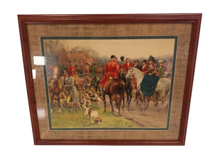 Art Vintage A Winter's Morning, Fox Hunt  from the Pears Annual, 1908 - Fine Art Print