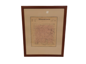 Art Woodstock Map Print  Woodstock Map  Georgia Map Framed Vintage