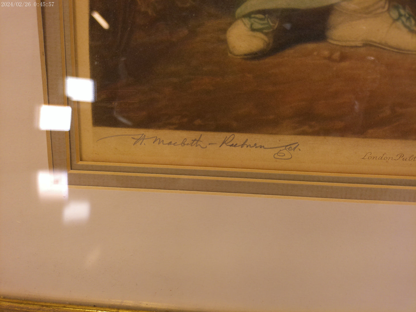 Art Henry Macbeth Raeburn Mezzotint print Signed Rare Lithograpth "The Synnot Children"