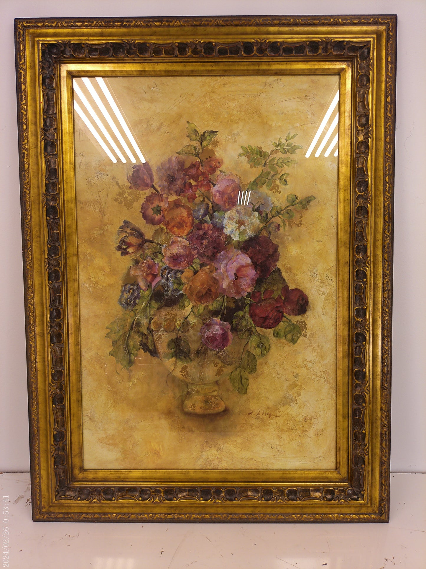 Art Marilyn Hageman Old World Bouquet Framed And Matted