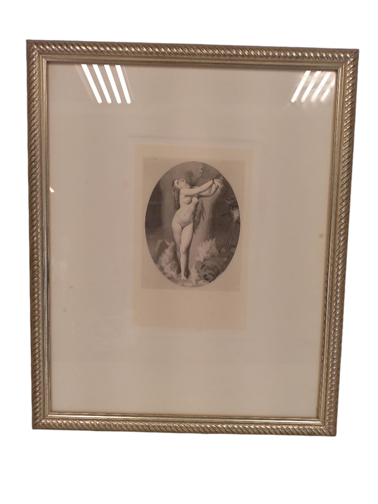 Art Artist Auguste Dominique Ingres "L'angelique" Engraved by Leopol Flameng produced around 1870