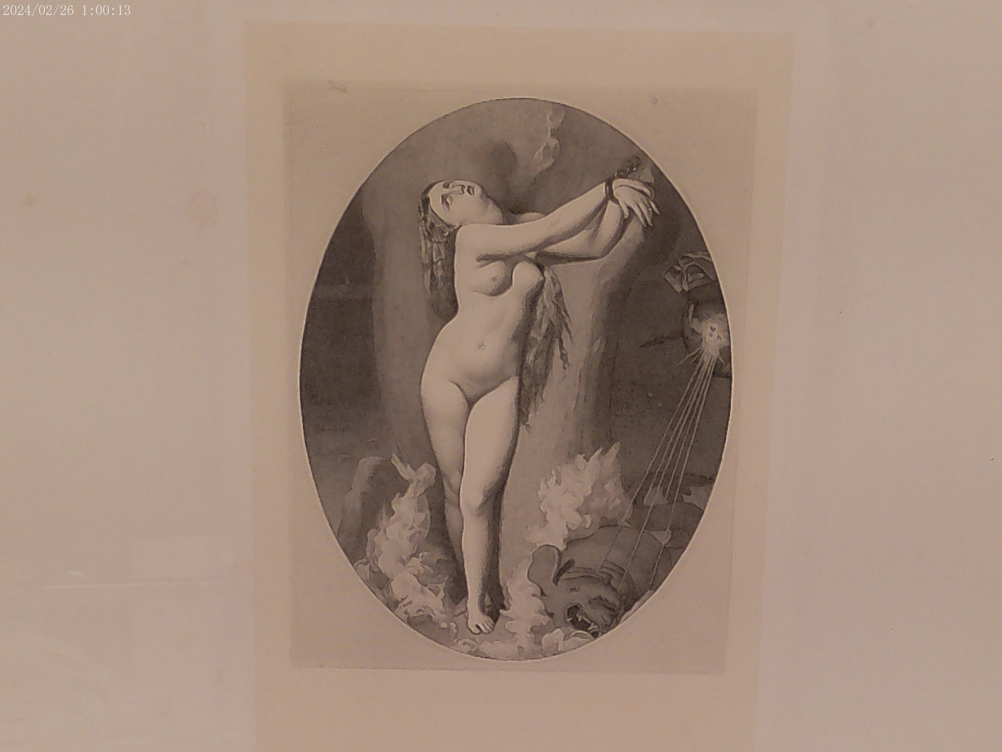 Art Artist Auguste Dominique Ingres "L'angelique" Engraved by Leopol Flameng produced around 1870