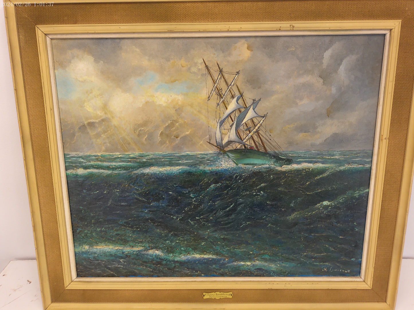 Art Oil Painting by Artist Henry Lawrence "Sunny Breakthough"