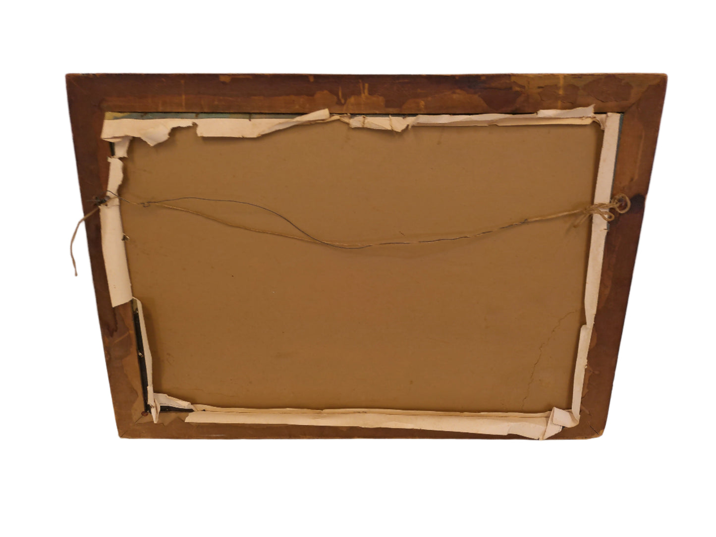 Art  this Paint The View on the Higher Road"  Vintage Pilgrams going for walk  Wood Frame