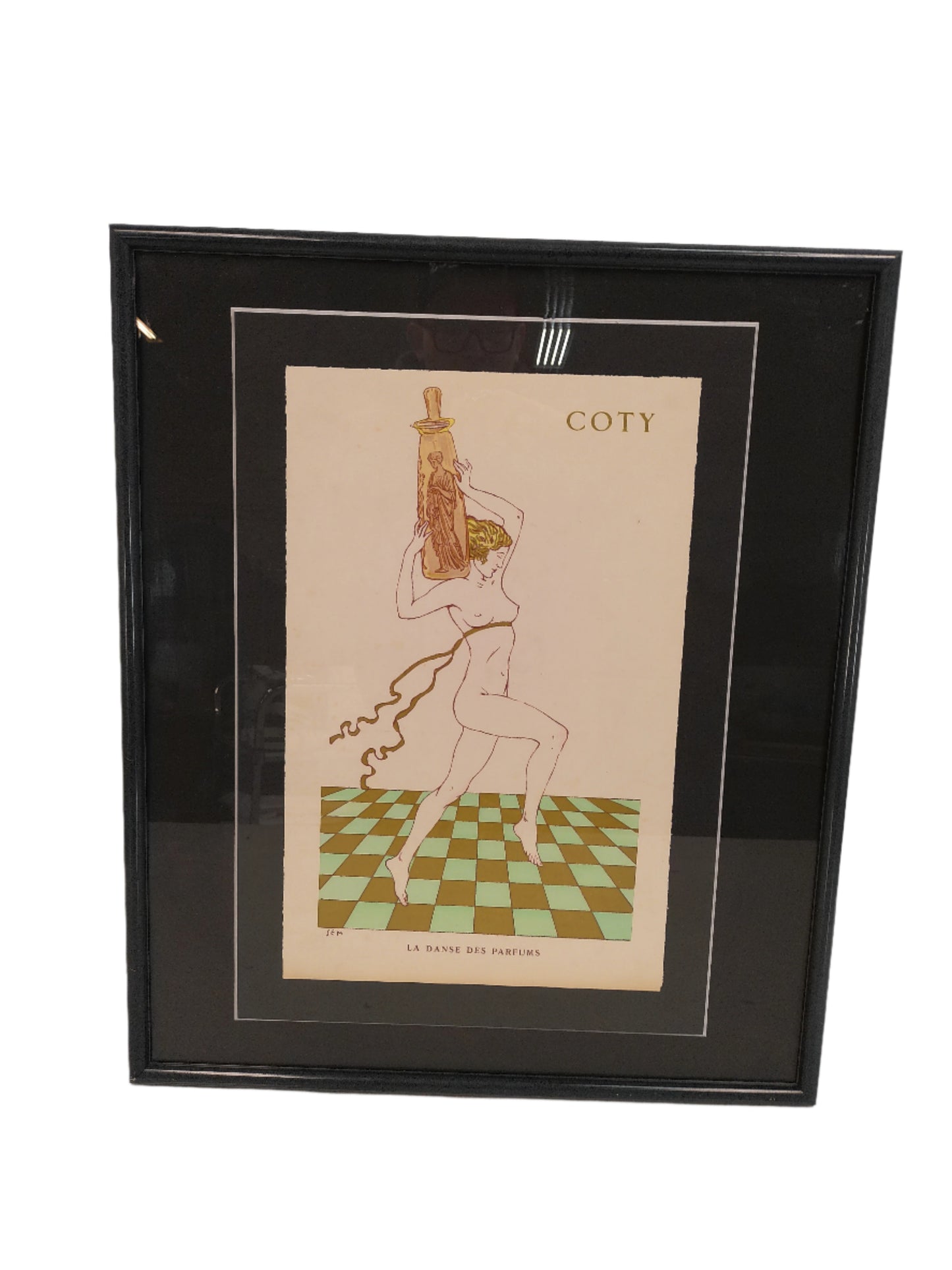 Art  poster print by François Coty of a luxury perfume Advertisement