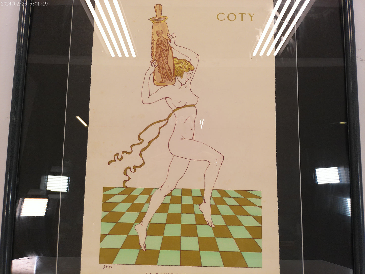 Art  poster print by François Coty of a luxury perfume Advertisement