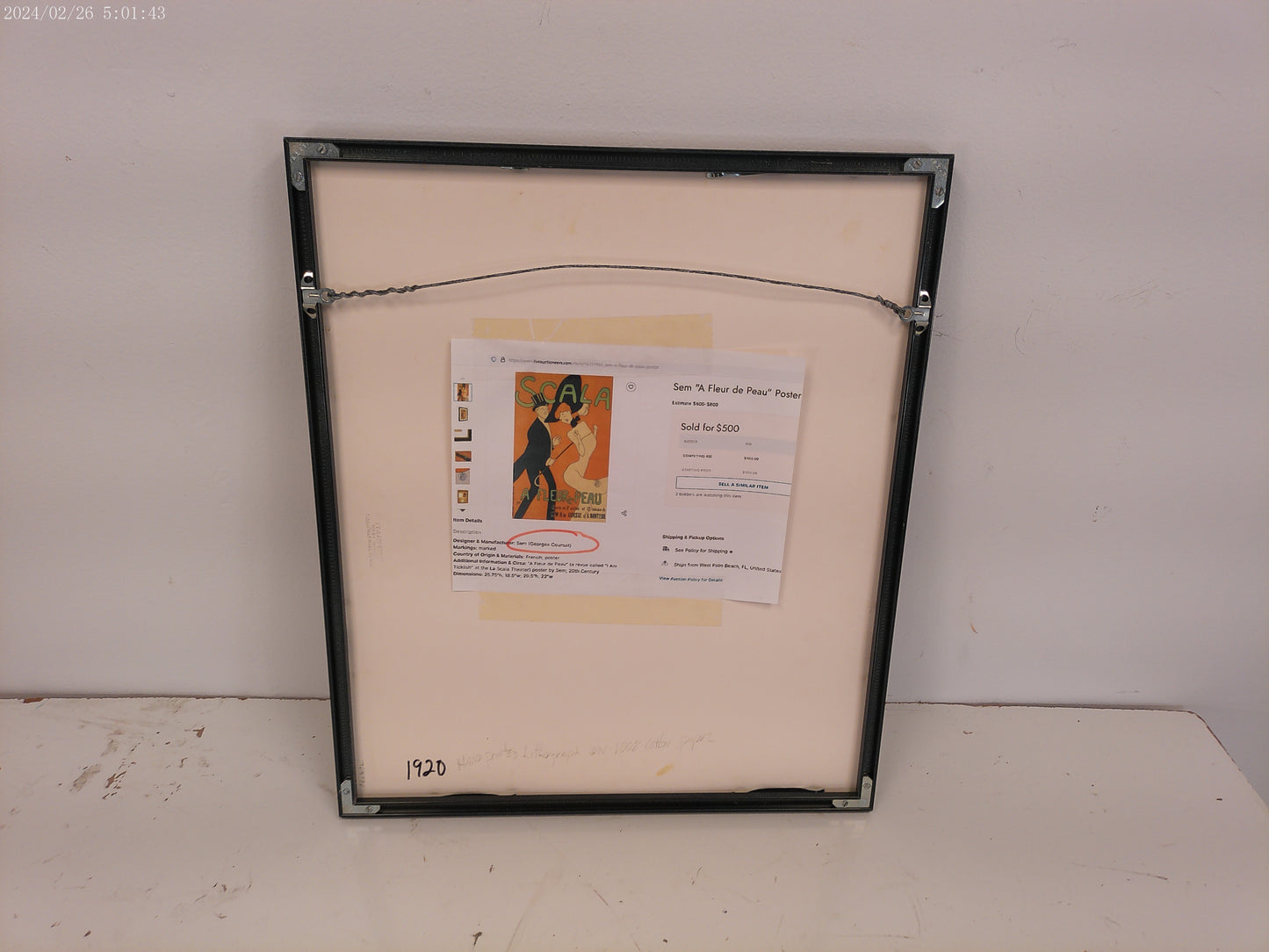 Art  poster print by François Coty of a luxury perfume Advertisement