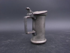 Pewter Small lidded measuring Cup with Lid Antique  French