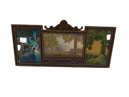 Art Maxfield Parrish Rare 3 picture set "the Waterfall" with unique design Frame Rare