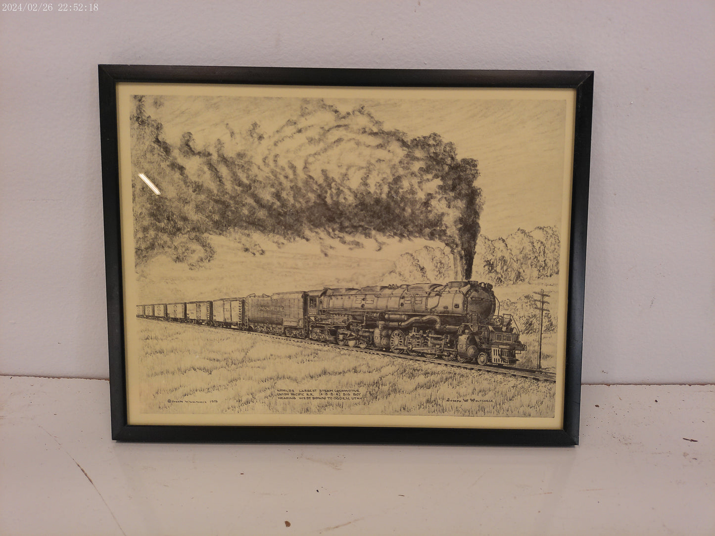 Art Two Locomotive Train Pictures Framed prints by  Joseph Woltcheck