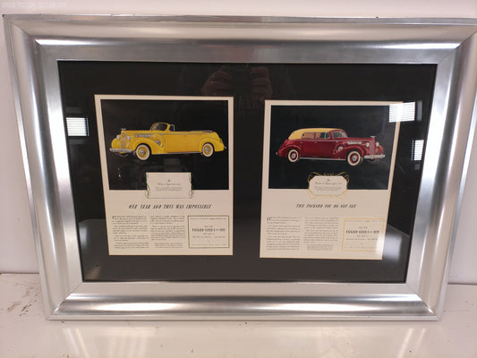 Art Framed Picture of 2 Packard Super 8 Cars  1939