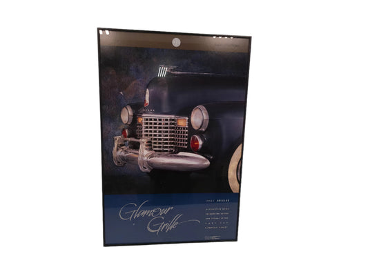 Art Glamour Grille 1941 Cadillac Poster Metal Framed Glass