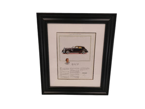 Art Print Packard 8 or Super 8 Car Show framed Glass