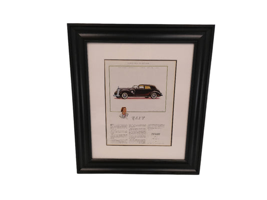 Art Print Packard 8 or Super 8 Car Show framed Glass