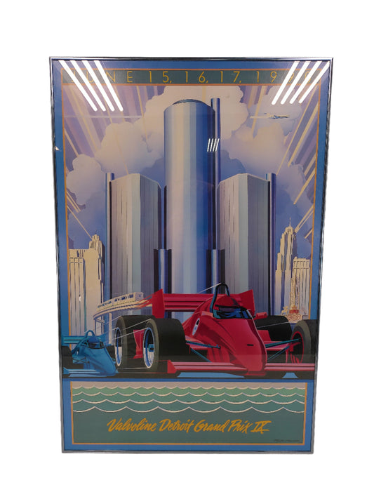 Art Print poster Valvoline Detroit Grand Prix 1990  framed Glass