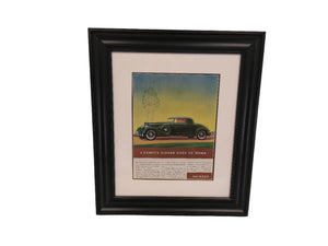 Art print Packard Slogan Goes to work Wood Framed Glass