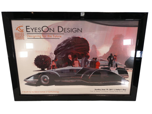 Syd Mead 24x36 Framed  Poster Print Eyes on Design  2011 artist hotrod concepts