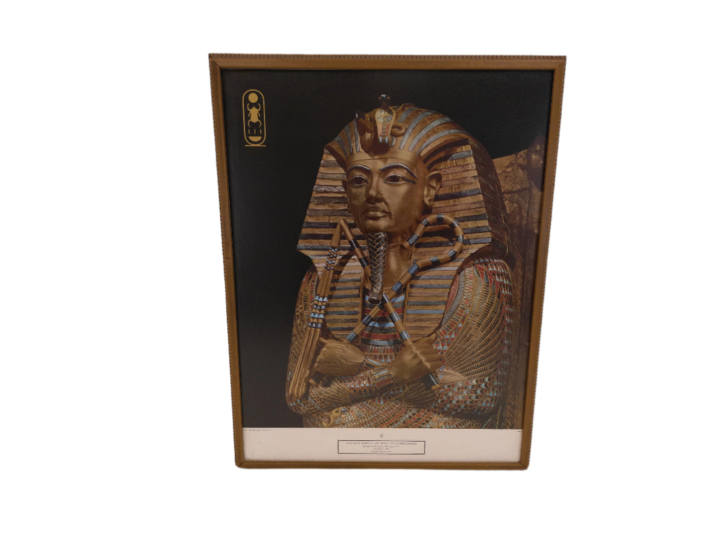 Art Egyptian King tutankhamen print  wood framed