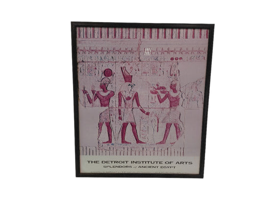 Art Egyptian poster  at Detroit Institute of Art  1997 Metal frame with Glass