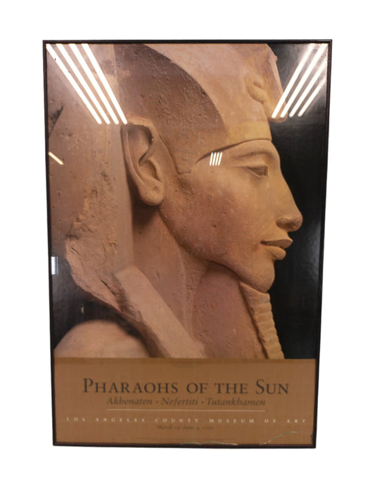 Art "Pharaohs of the Sun" poster print Metal Frame with  glass LA Museum 2000