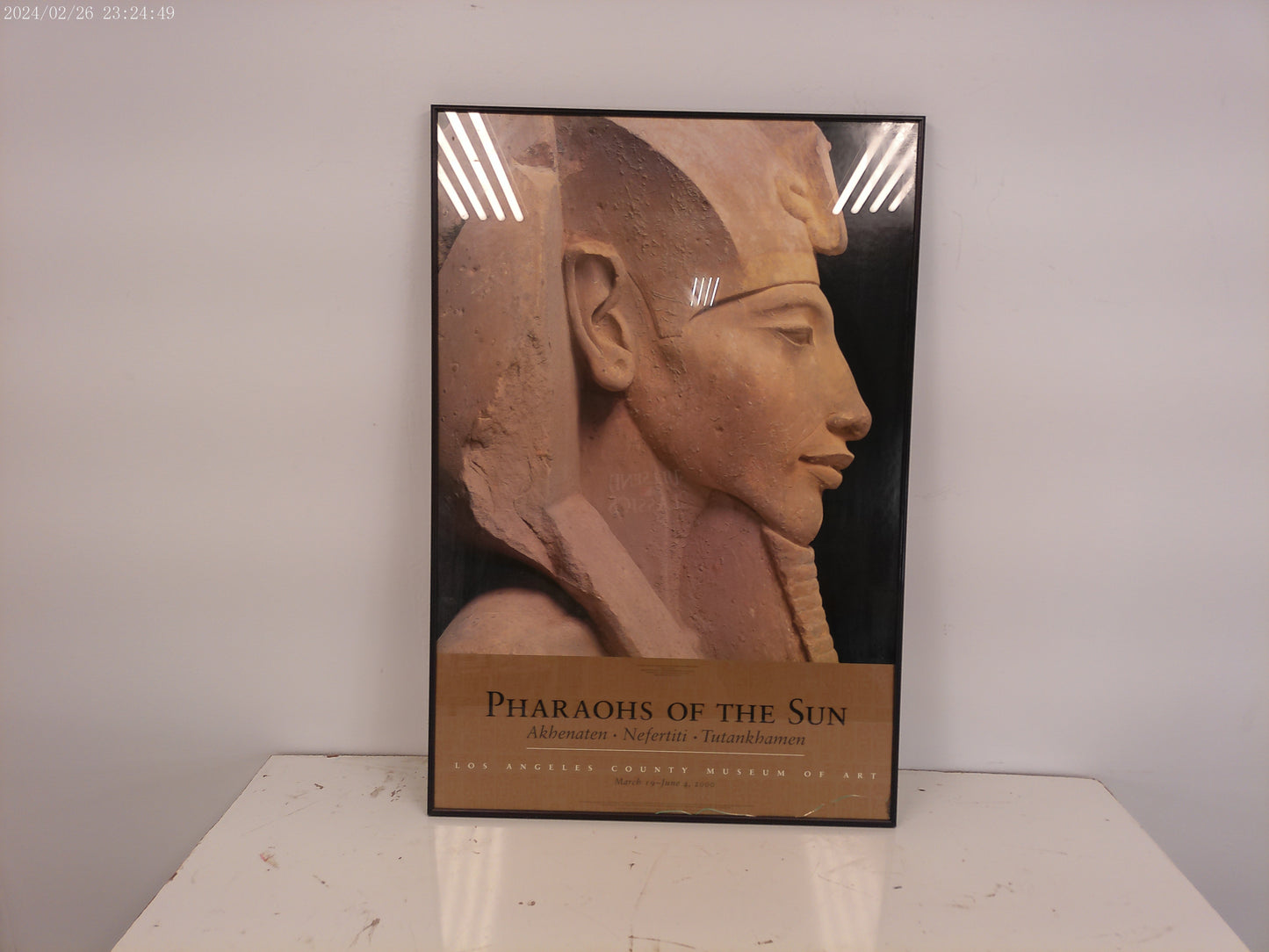 Art "Pharaohs of the Sun" poster print Metal Frame with  glass LA Museum 2000