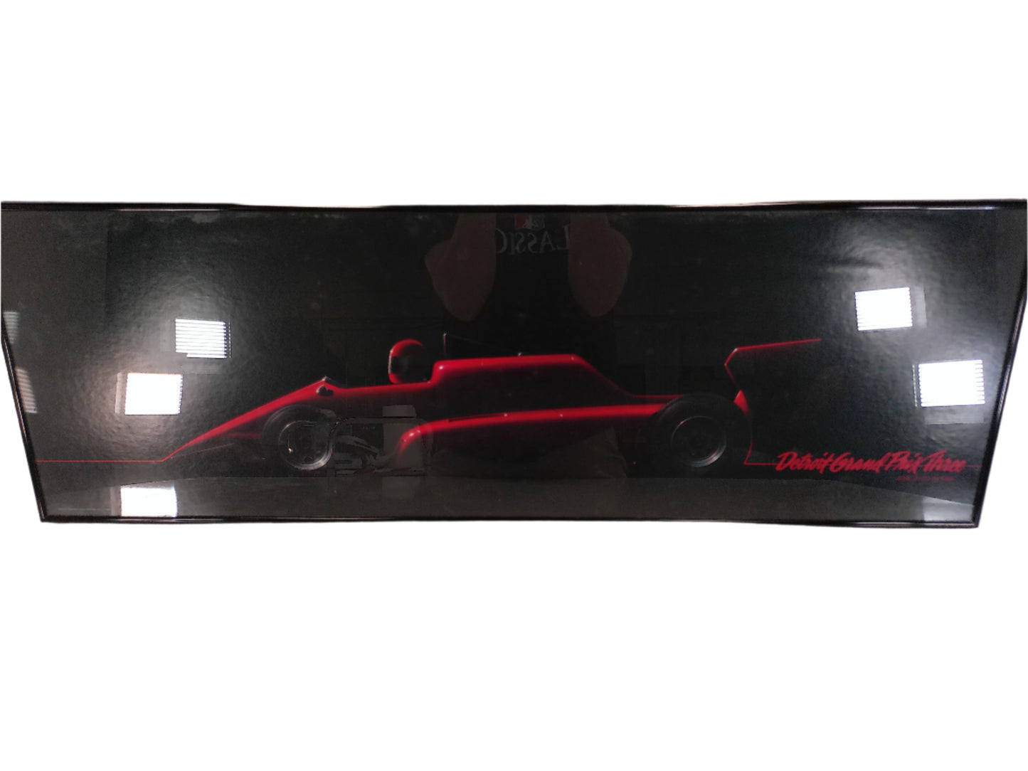 Art "Detroit Grand Prix Three" Metal Framed with Glass print