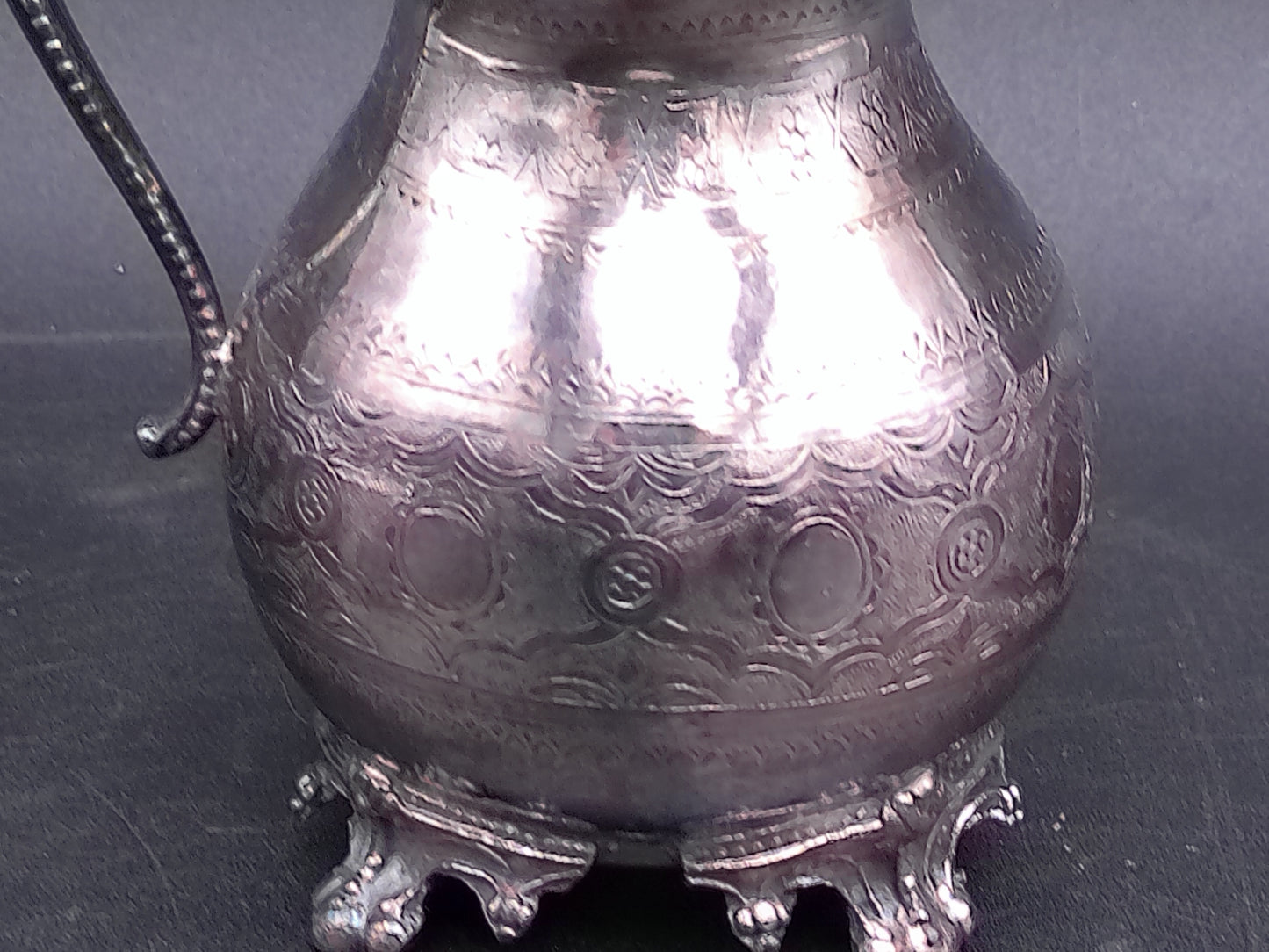 Silver on Copper Plated Sterling Silver Small Pitcher Creamer Decorative