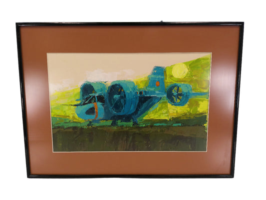 Art Painting of Airplane  Metal Frame with Glass