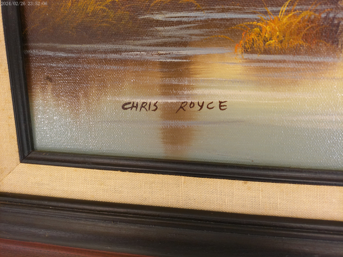 Art Ducks in Flight  Oil Painting Wood Framed by Chris Royce