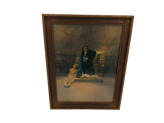 Art Antique William Ladd Taylor Framed Print "When I Meditate"