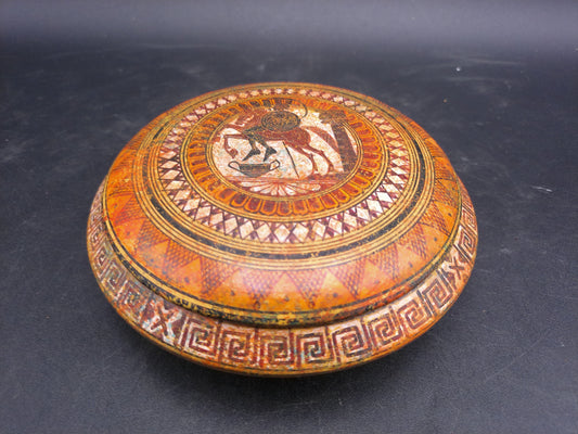 Trinket Dish Bowl Hand Clay Copy of a 800 bc Pottery Pyxis