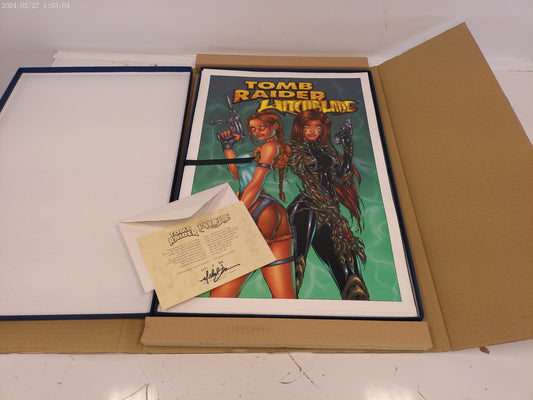 Michael Turner Signed  ~ Deluxe Portfolio prints Limited Edition Tomb Raider