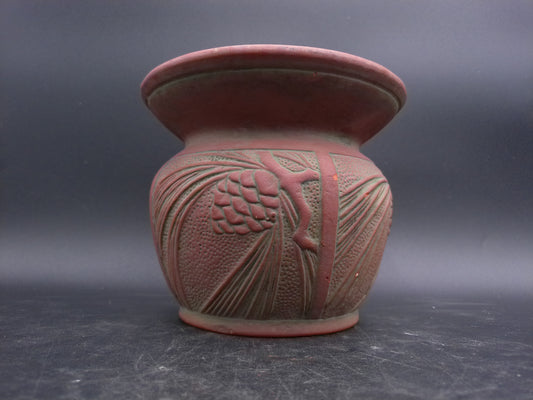 Peters & Reed Moss Aztec Pine Cone Vase Vintage