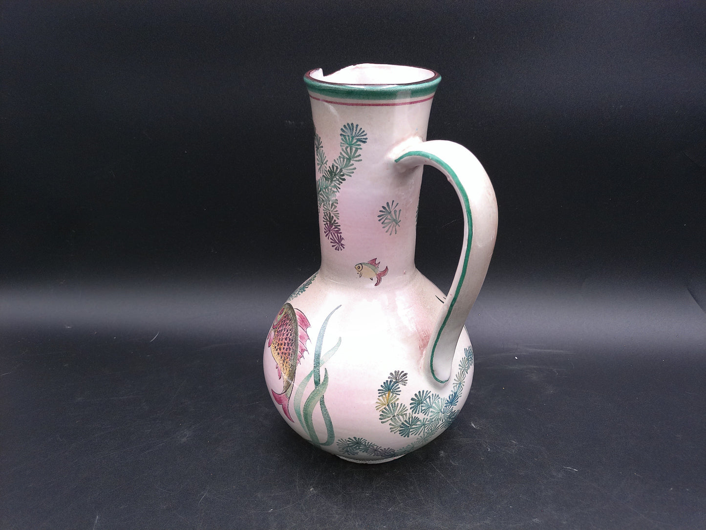 Pitcher Jug by  Keramik Luzerner 1960s Numbered West German Signed