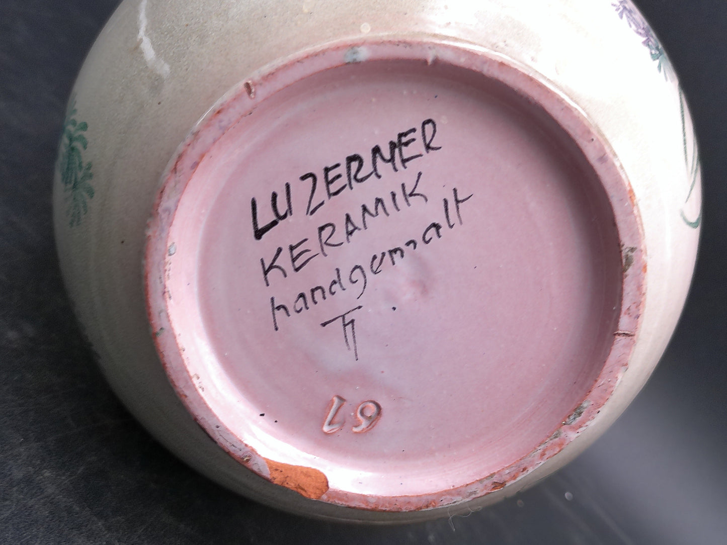 Pitcher Jug by  Keramik Luzerner 1960s Numbered West German Signed