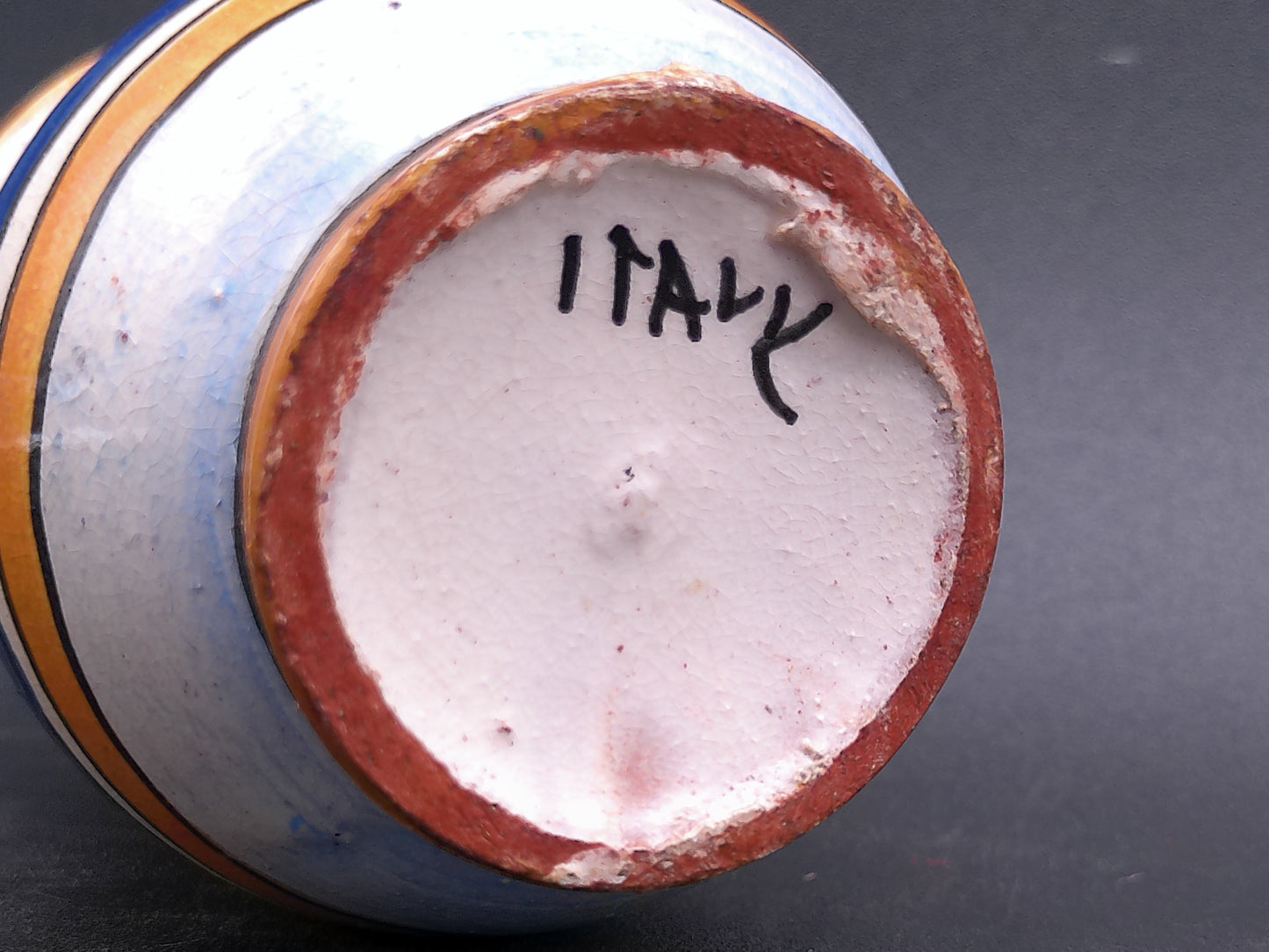 Vase Small Hand Made in Italy Marked on Bottom