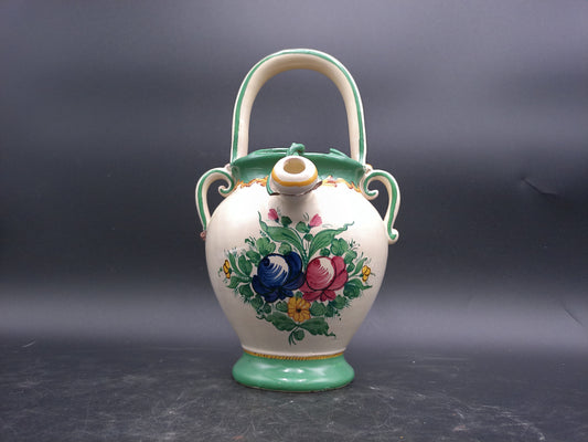 Floral Ceramic Pitcher Made in Italy Beautiful Design