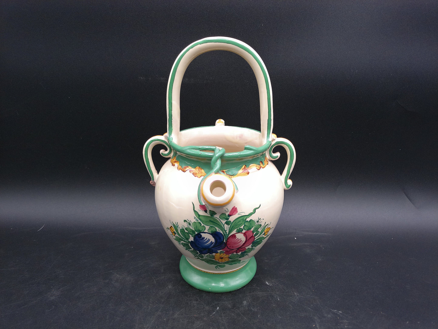 Floral Ceramic Pitcher Made in Italy Beautiful Design