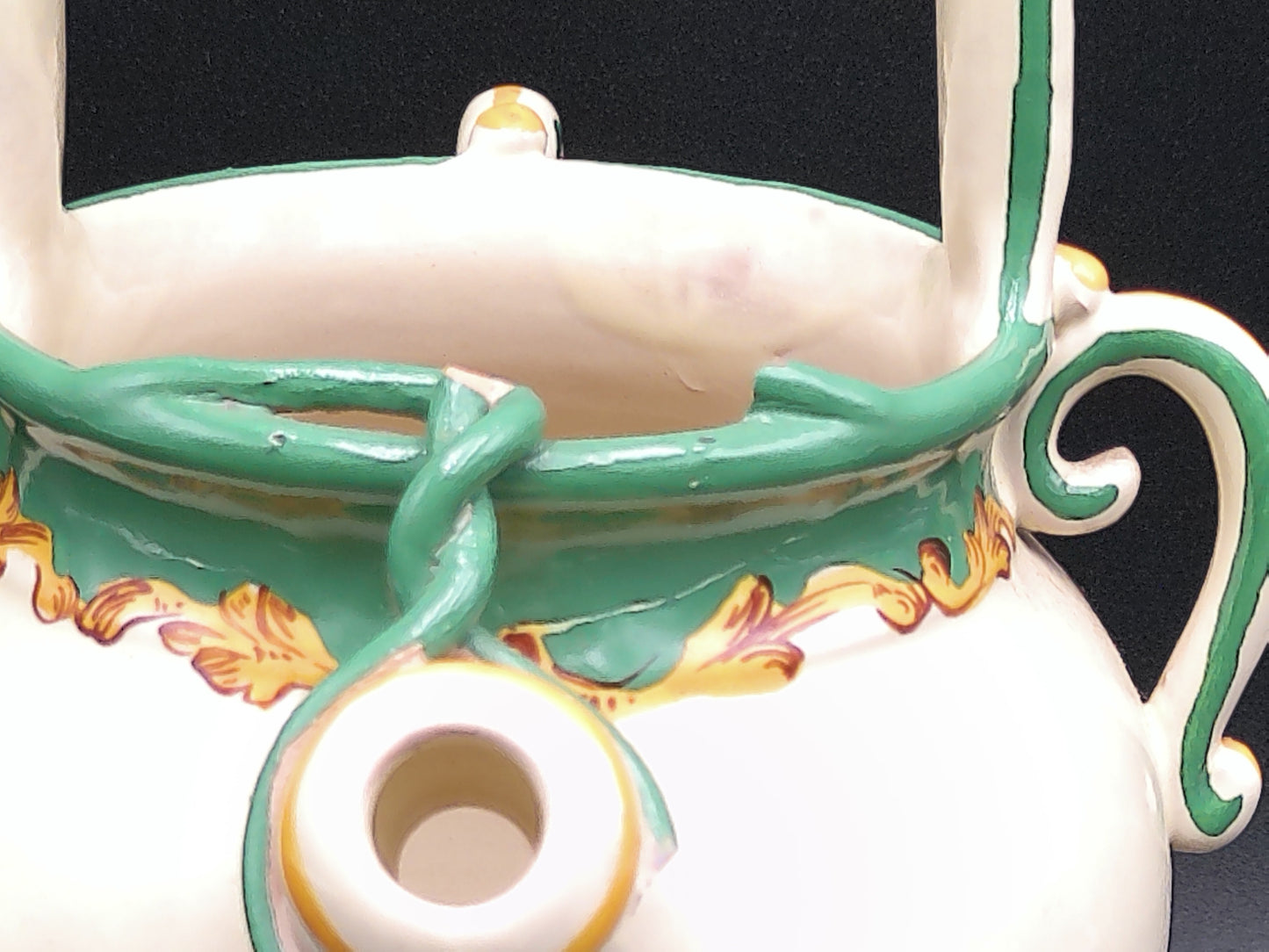 Floral Ceramic Pitcher Made in Italy Beautiful Design