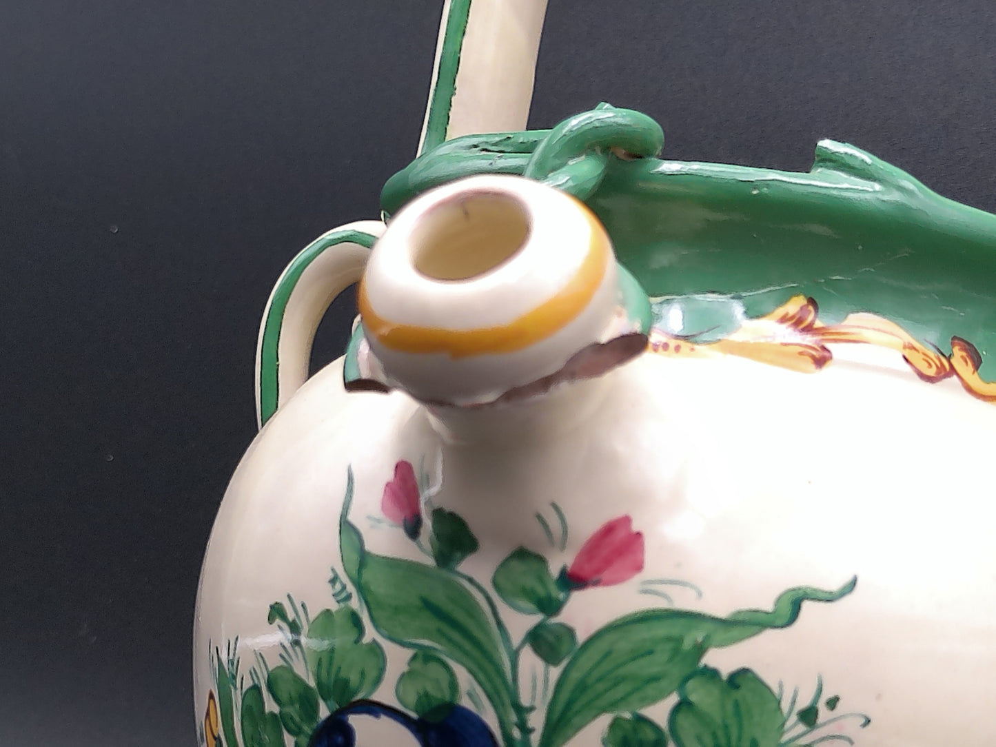 Floral Ceramic Pitcher Made in Italy Beautiful Design