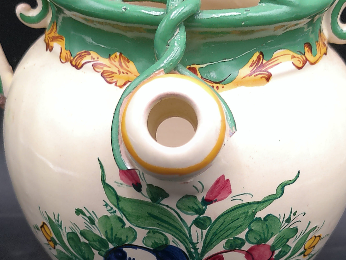 Floral Ceramic Pitcher Made in Italy Beautiful Design